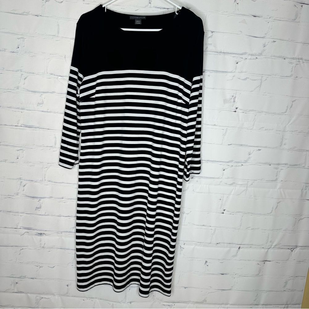 Covington XL‎ black & white dress